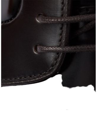 Men's Brushed Leather Lace-Up Shoes