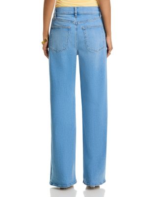 Le Slim Palazzo Long High Rise Jeans in Honeymoon