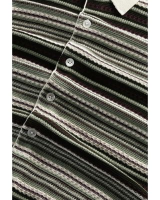 Nolan Regular Fit Polo Cardigan Short Sleeve Sweater  