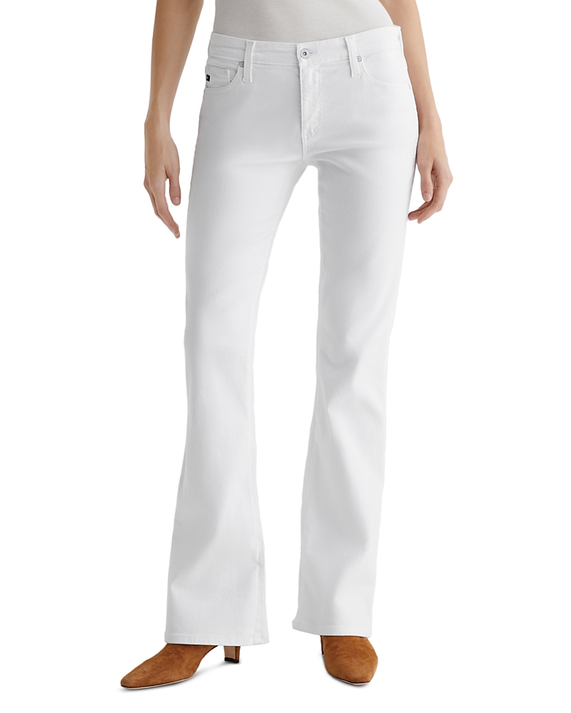 Ag Brinley Crop Mid-rise Straight Jeans In Gallery White