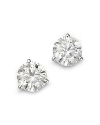 Bloomingdale's Fine Collection - Certified Diamond Stud Earrings in 14K White Gold, 2.40 tcw