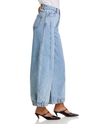 Palindrome High Rise Barrel Jeans in Light Blue