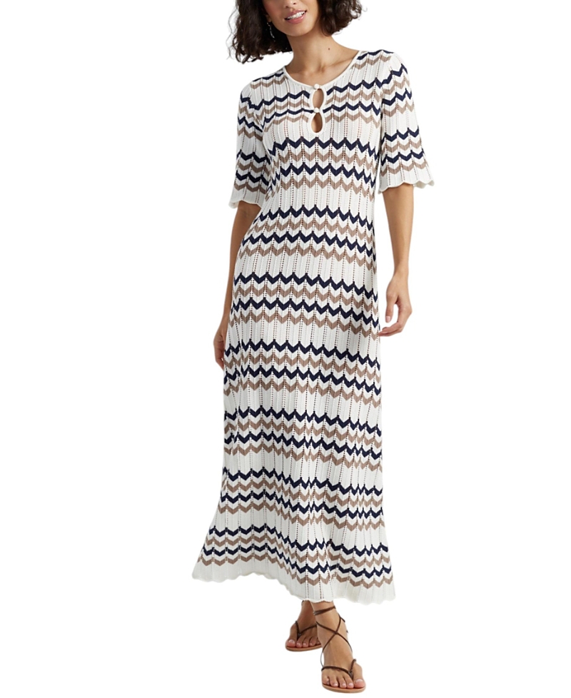 Chinti & Parker Women's Cotton Chevron Stitch Dress