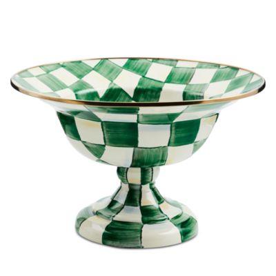 MacKenzie-Childs - Emerald Check Large Compote