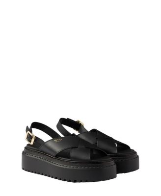 Women's Leather Crisscross Sandals