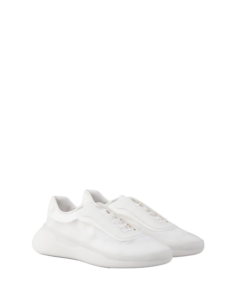 Prada America's Cup Re-nylon And Bike Fabric Sneakers In White
