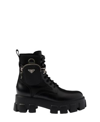  Women's Monolith Leather and Re-Nylon Boots with Pouch