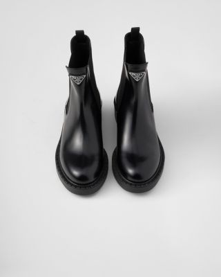  Women's Brushed Leather Chelsea Booties