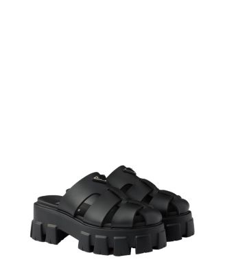 Prada - Women's Monolith Rubber Mules
