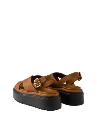 Women's Leather Crisscross Sandals