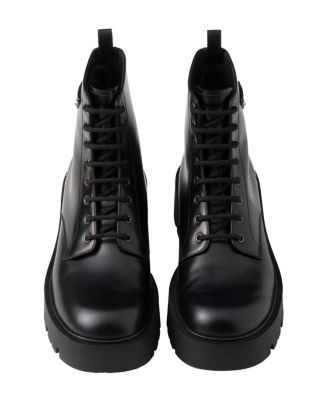 Men's Brushed Leather Combat Boots