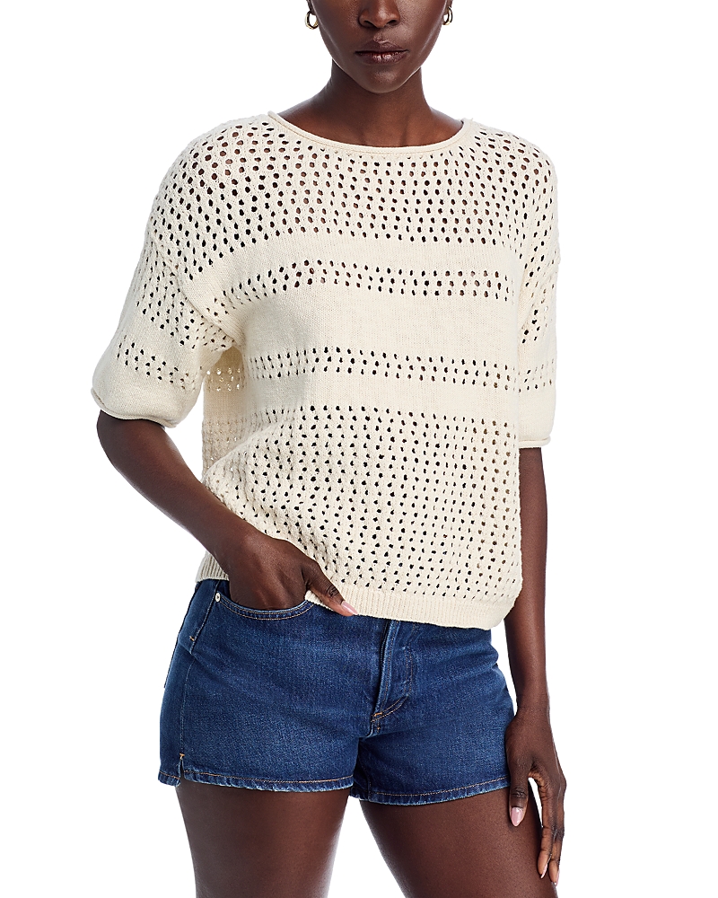 Sanctuary Openwork Crewneck Sweater