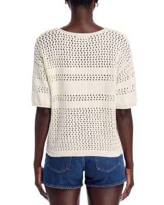 Openwork Crewneck Sweater