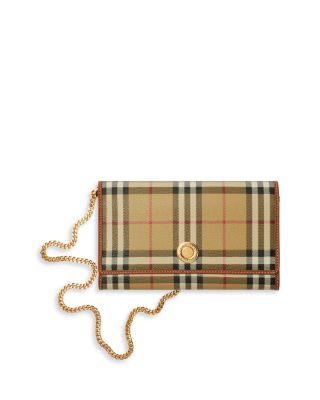 Burberry - Check Chain Strap Wallet