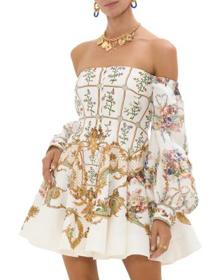 camilla and marc fuller off shoulder dress Camilla Flor Fantastica Off-Shoulder Mini Dress