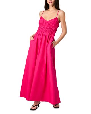 FRENCH CONNECTION - Poplin Ruched Maxi Dress
