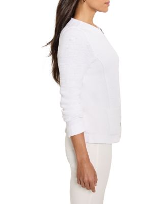 Zip Front Mix Knit Jacket