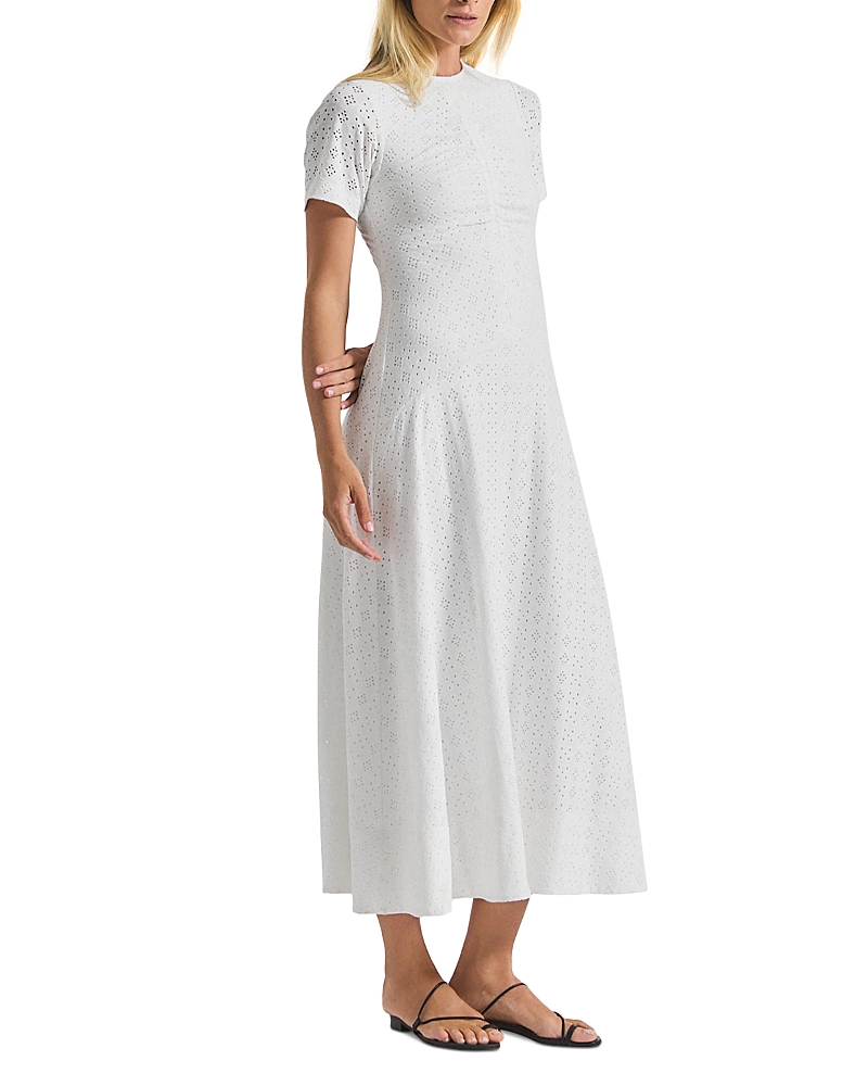 Derek Lam 10 Crosby Olympia Ruched Front Maxi Dress In White