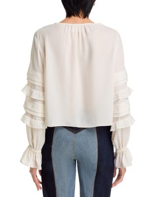Anta Ruffled Sleeve Top