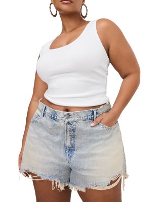 Good '90s Studded Denim Shorts in Indigo784