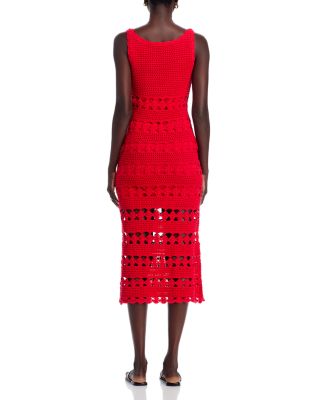 Joan Crochet Scoop Neck Midi Dress