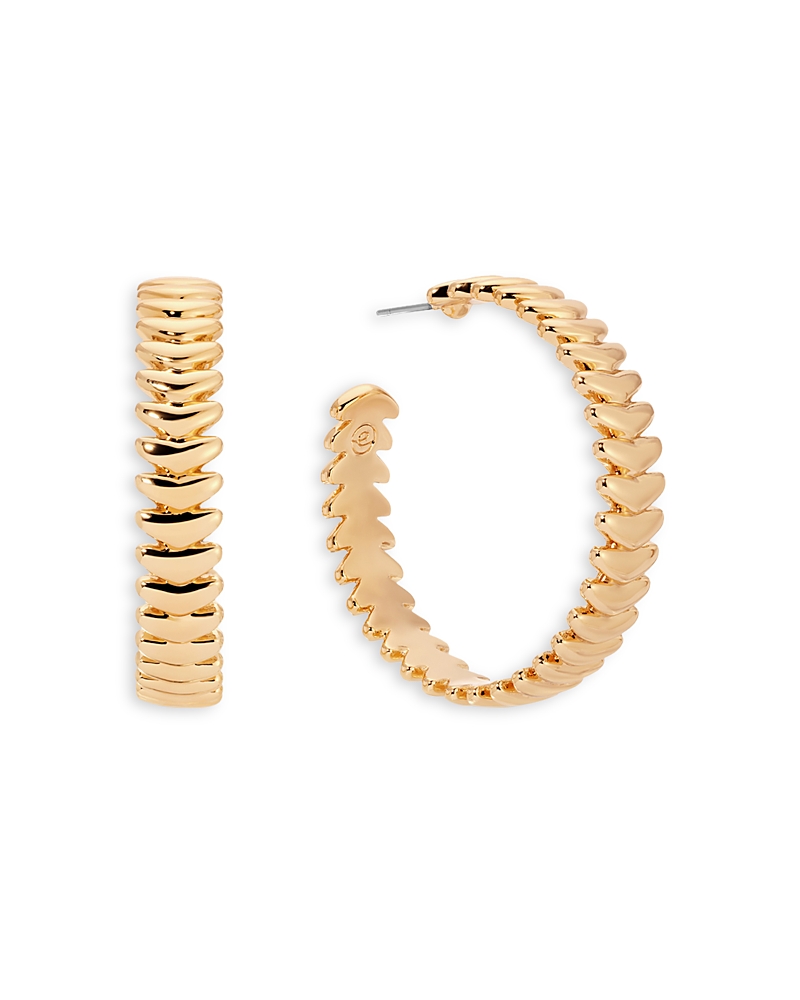 Ettika Metal Moderna Large Half Hoop Earrings