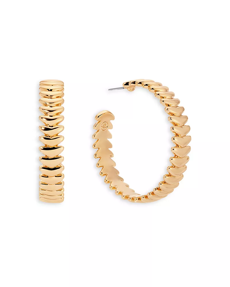 Ettika Metal Moderna Large Half Hoop Earrings