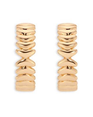 Metal Moderna Medium Half Hoop Earrings