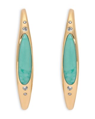 Turquoise Solstice Turquoise & Cubic Zirconia Hoop Earrings  