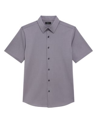 Irving Short-Sleeve Shirt in Structure Knit
