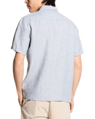  Irving Linen Short Sleeve Shirt in Summer Stripe