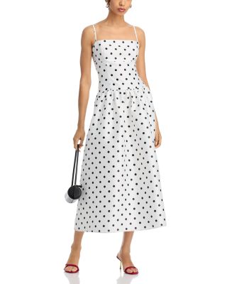 Strappy Polka Dot Midi Dress