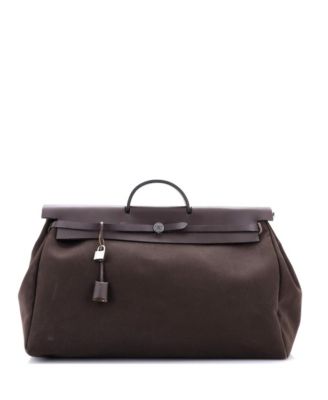 Pre-Owned HERMÈS - 50 Herbag Zip Leather and Toile