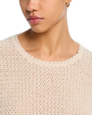 Khloe Short Sleeve Open Knit Sweater