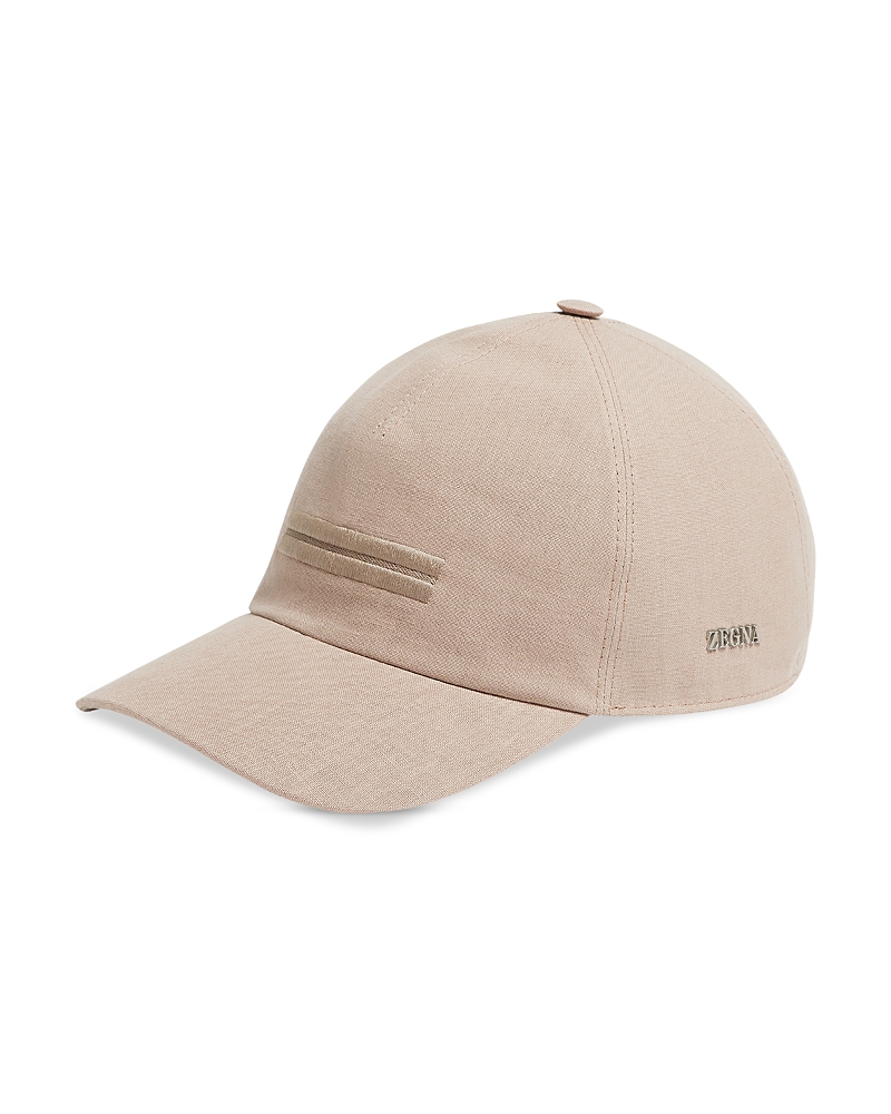 Zegna Oasi Lino Baseball Cap In Neutral