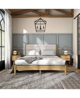 Adin Boucle Platform Bed, Queen