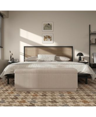 Lyla Chenille Rectangle Storage Bench