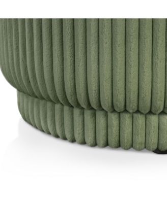 Lyla Chenille Oval Storage Bench