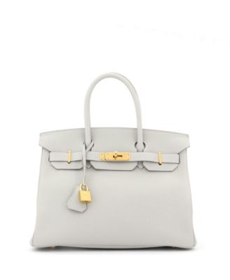 Pre-Owned HERMÈS - Birkin 30 Handbag Grey Togo with Gold Hardware
