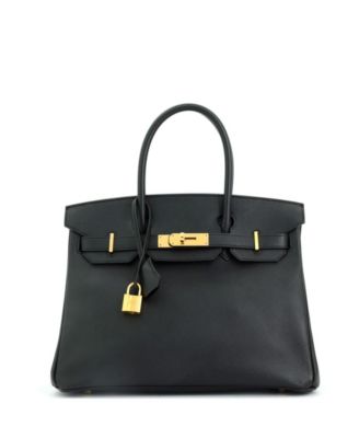 Pre-Owned HERMÈS - Birkin 30 Handbag Black Epsom with Gold Hardware