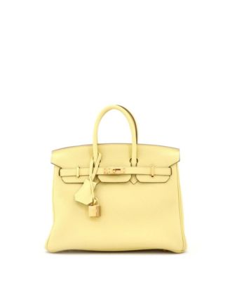 Pre-Owned HERMÈS - Birkin 25 Handbag Yellow Togo with Gold Hardware