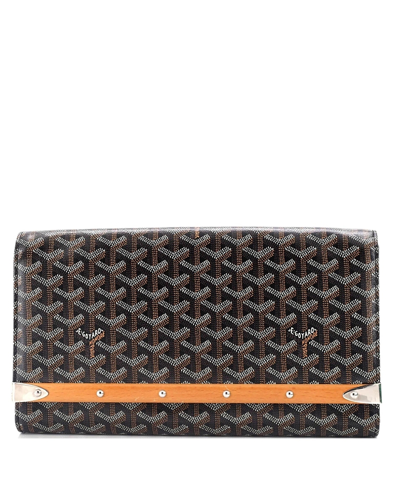Pre-owned Pre-owned Goyard Goyard Mm Monte Carlo Clutch Coated Canvas