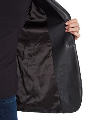 Faux Leather Blazer