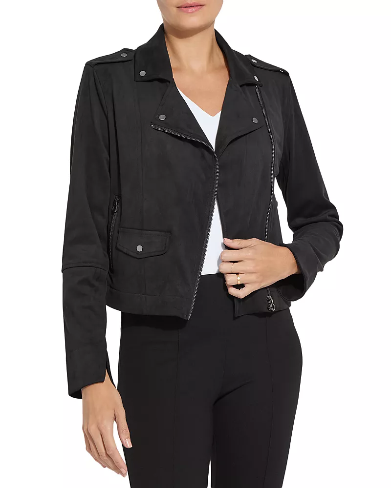 Lysse Amelia Moto Faux Suede Jacket
