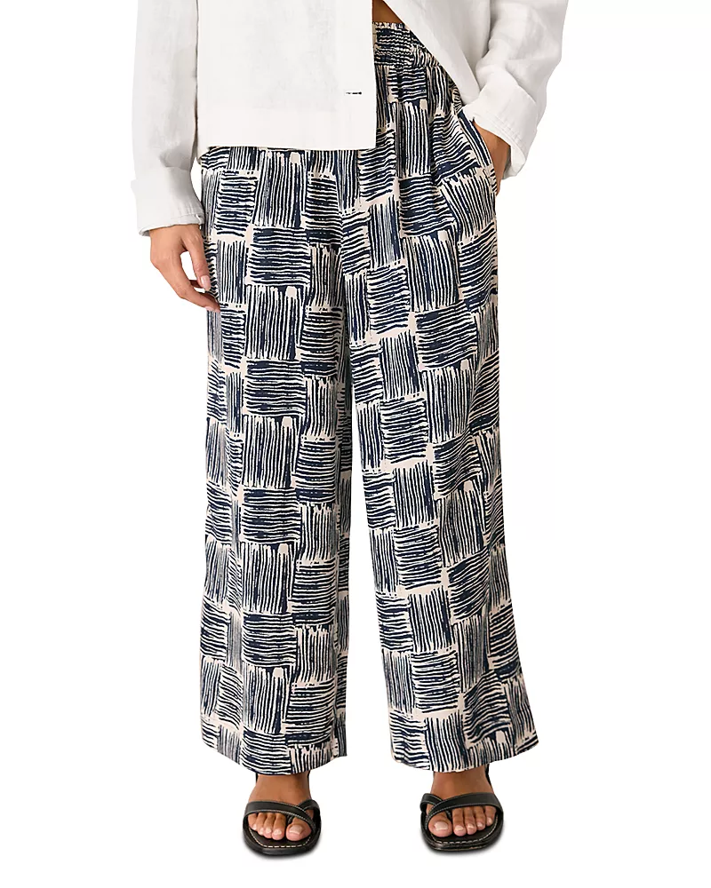 Whistles Petites Hatch Squares Cropped Pants