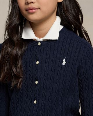 Girls' Cable-Knit Cardigan - Big Kid