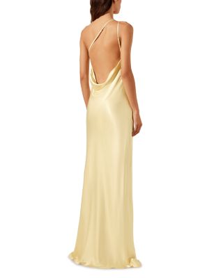La Lune One Shoulder Cowl Back Gown