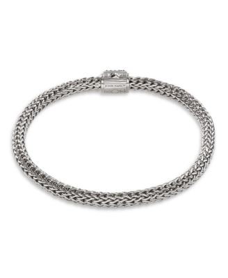 Sterling Silver Icon Bracelet with Pav&eacute; Black Sapphire, 5mm