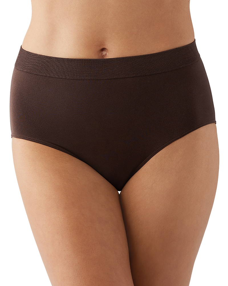 Wacoal B. Smooth Seamless High-cut Briefs In Brown