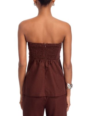 Barbara Smocked Strapless Top